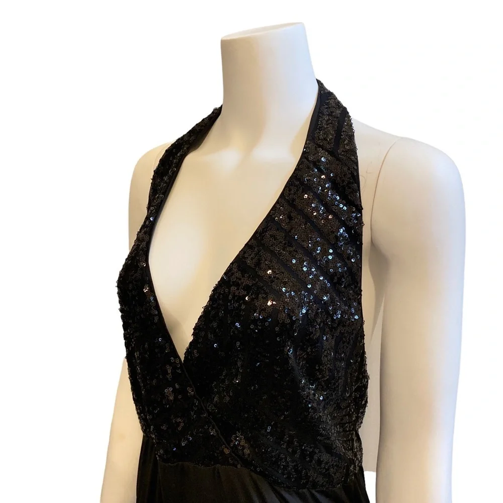 NWT SHINESTAR Black Sequins Bodysuit, Size Large - Picture 4 of 12